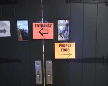 People Food sign at cat show entrance